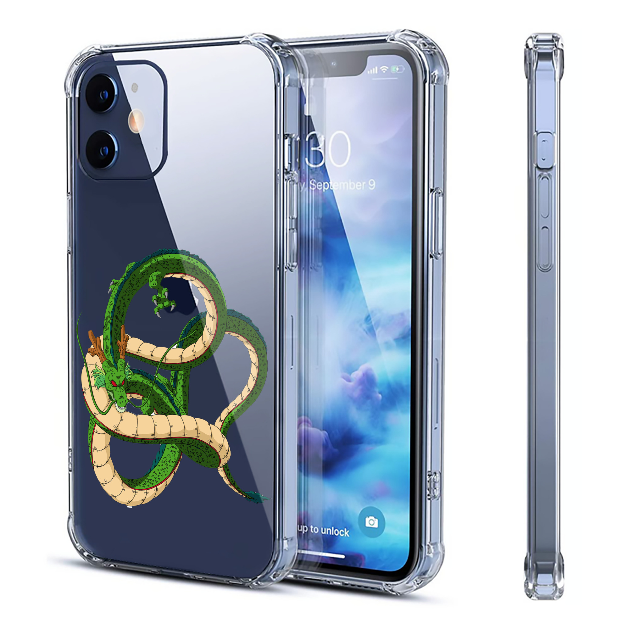 （画像用） ドラゴンボール 神龍 シェンロン DRAGON BALL Shenron 【iPhone 12シリーズ対応】透明スマホケース（クリアソフトケース）
